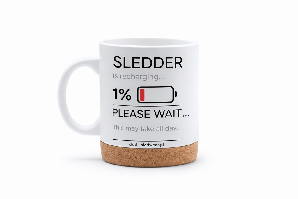 SLEDDER IS RECHARGING  Kubek korkowy